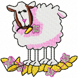 Sheep Embroidery Design 11